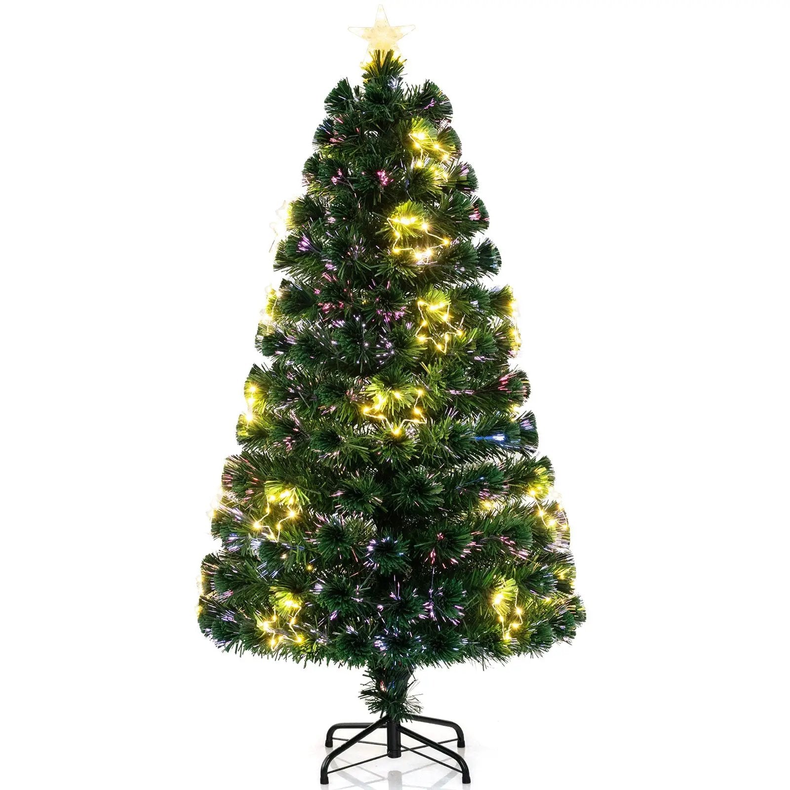Pre-Lit Artificial Xmas Tree with Top Star and Branch Tips by DirectDeals