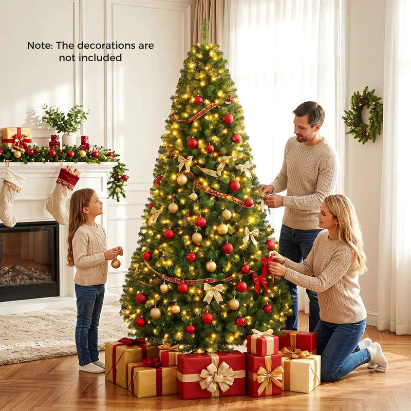 6-8 Ft Pre-Lit Artificial Christmas Tree with Remote Control by DirectDeals