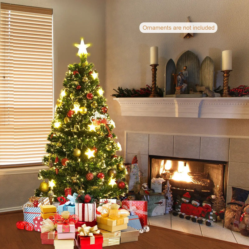 Prelit Fiber Optic Christmas Tree with Warm White Lights by DirectDeals