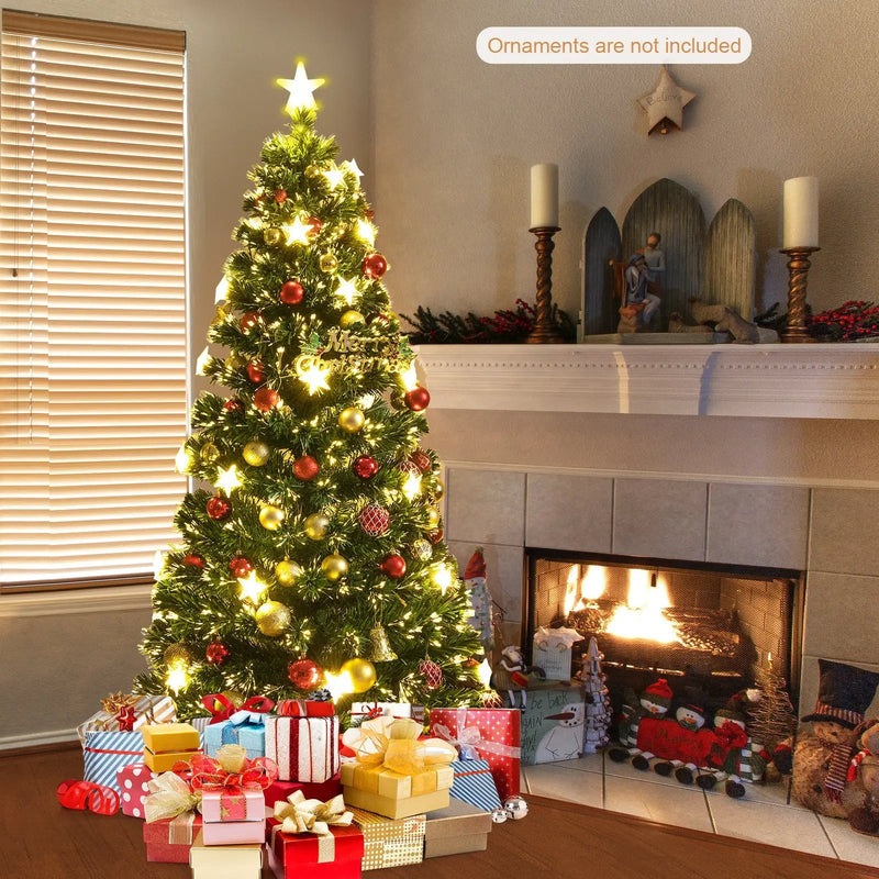 Prelit Fiber Optic Christmas Tree with Warm White Lights by DirectDeals