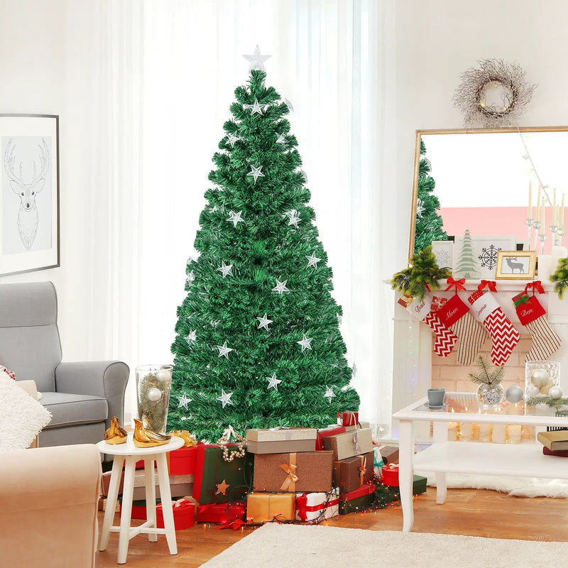 Prelit Fiber Optic Christmas Tree with Warm White Lights by DirectDeals