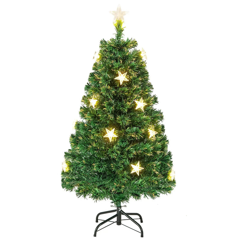 Prelit Fiber Optic Christmas Tree with Warm White Lights by DirectDeals