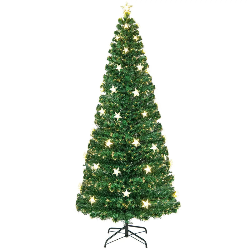 Prelit Fiber Optic Christmas Tree with Warm White Lights by DirectDeals