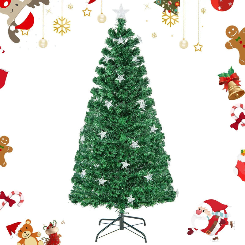 Prelit Fiber Optic Christmas Tree with Warm White Lights by DirectDeals