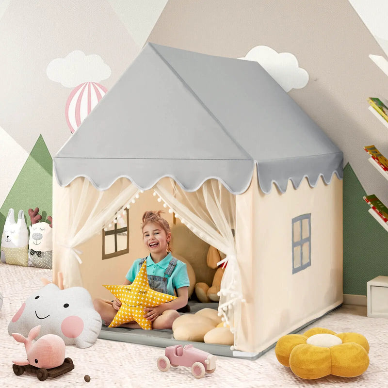 Kids Large Play Castle Fairy Tent with Mat by DirectDeals