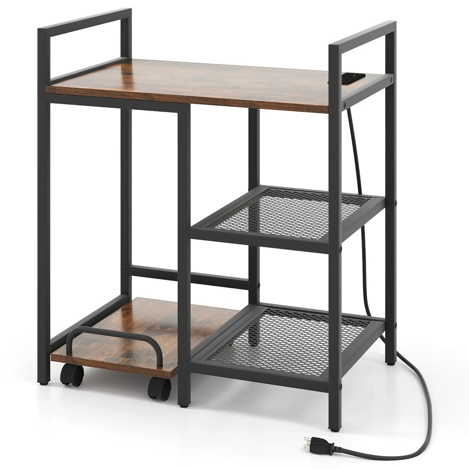 Printer Stand with Charging Station and Storage Shelves by DirectDeals