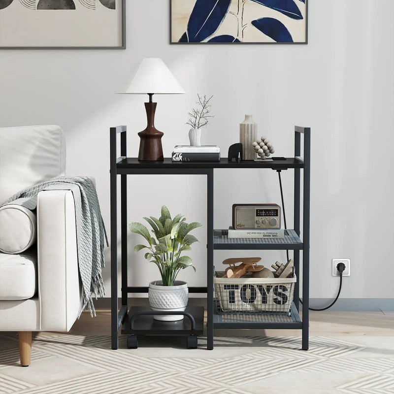 Printer Stand with Charging Station and Storage Shelves by DirectDeals