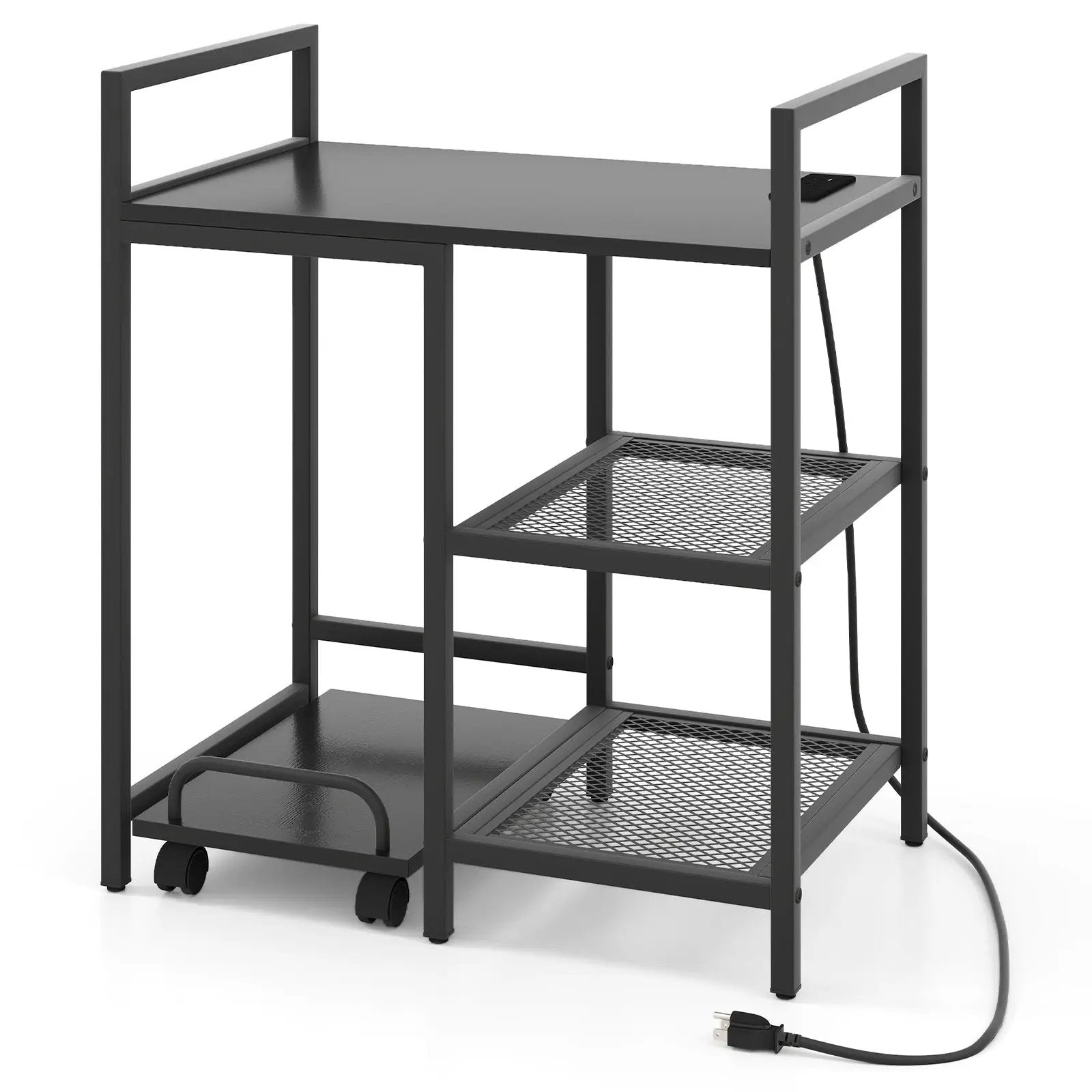 Printer Stand with Charging Station and Storage Shelves by DirectDeals