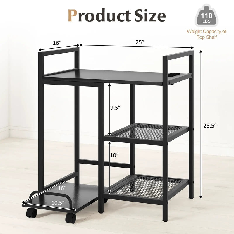 Printer Stand with Charging Station and Storage Shelves by DirectDeals