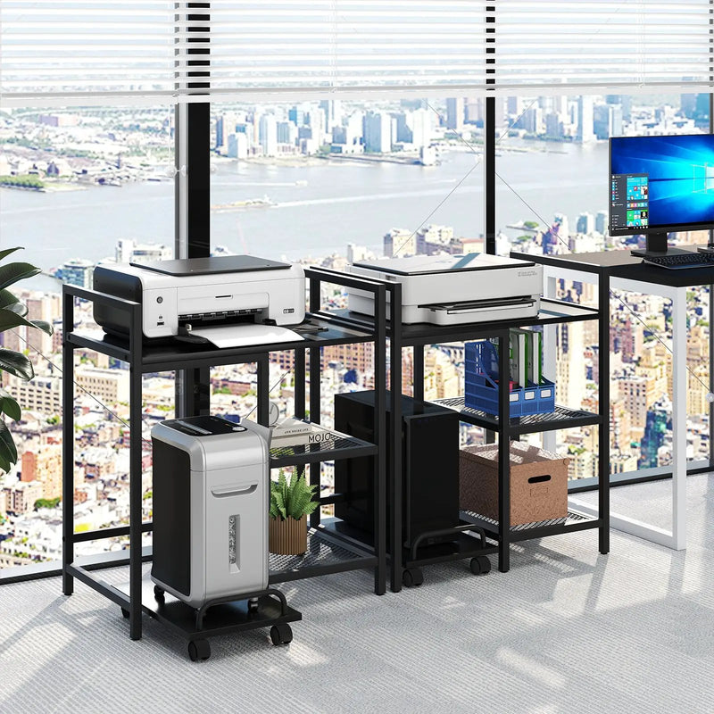 Printer Stand with Charging Station and Storage Shelves by DirectDeals