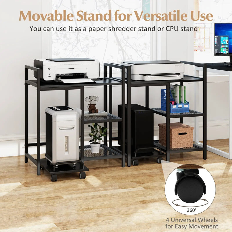 Printer Stand with Charging Station and Storage Shelves by DirectDeals