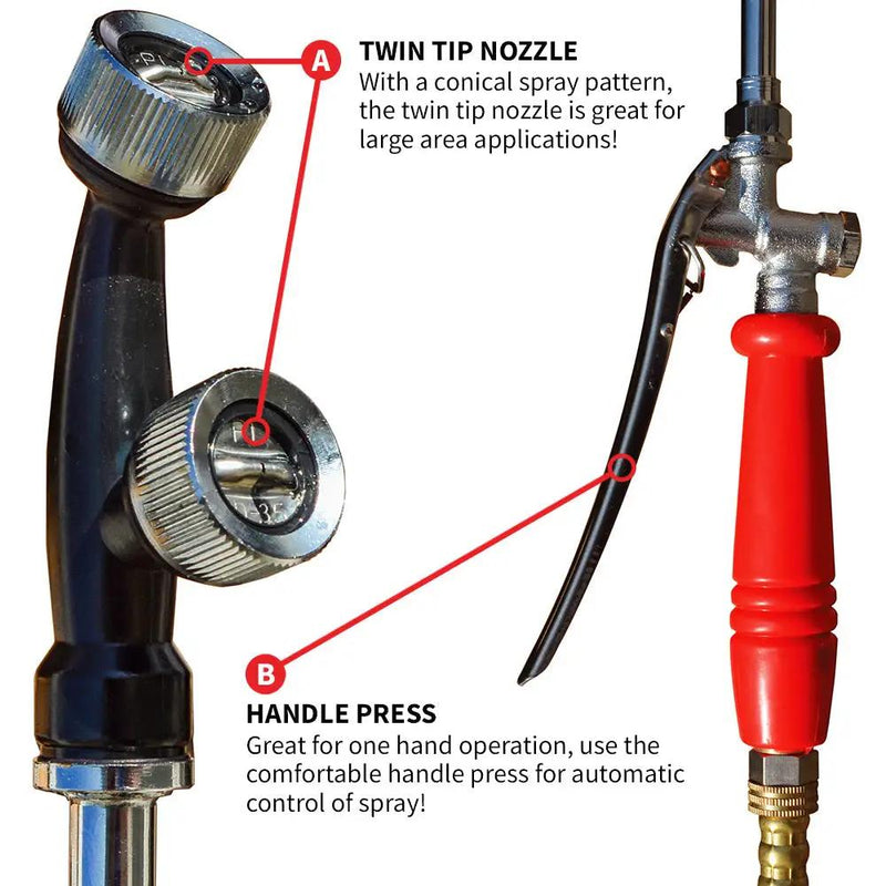 5 Gallon Gas Backpack Sprayer 450 PSI Pump with Nozzle Bundle by Tomahawk Power