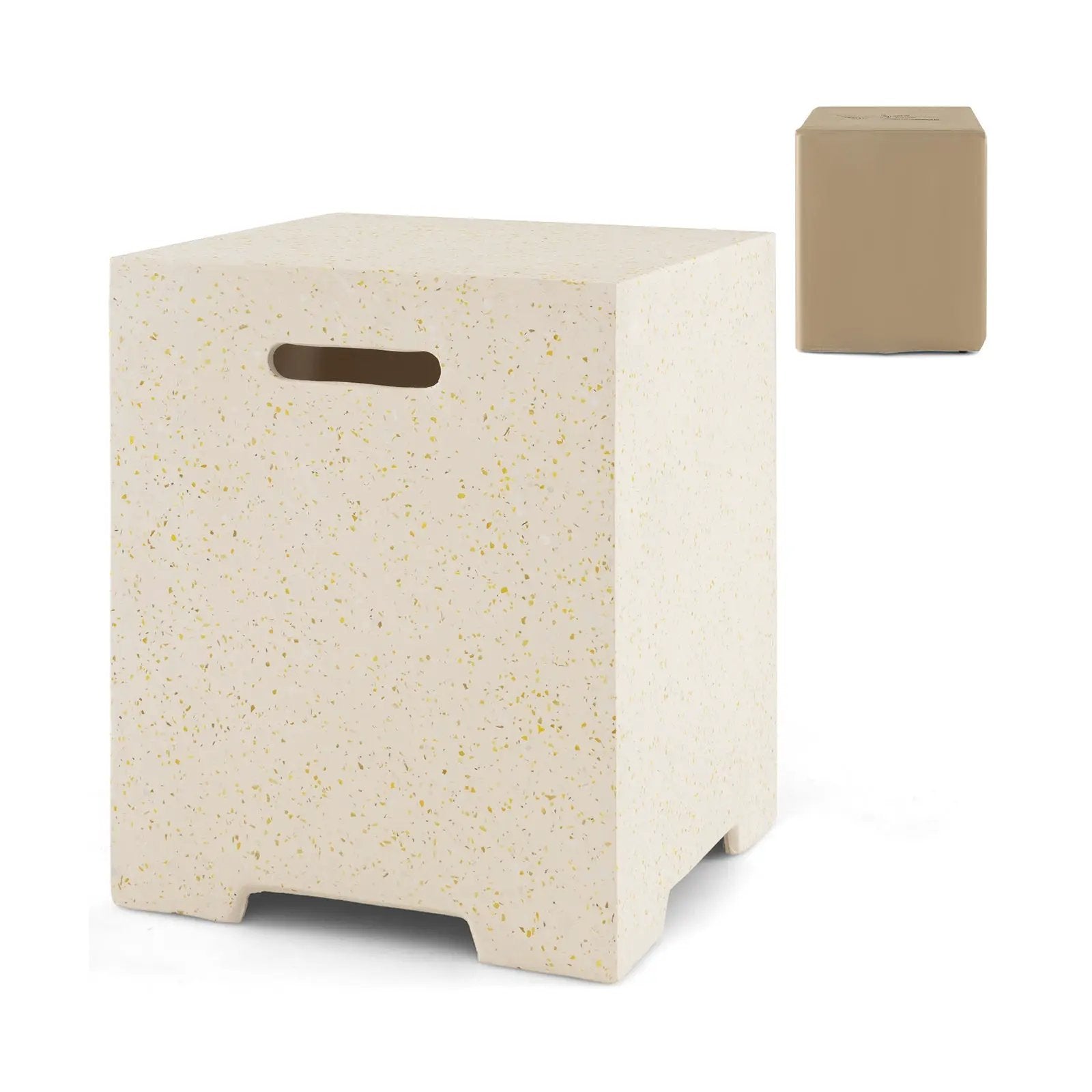 2-in-1 Gas Tank Holder Side Table with Protective Cover by DirectDeals