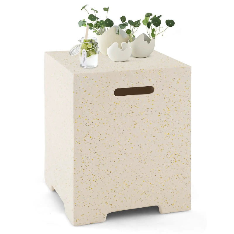 2-in-1 Gas Tank Holder Side Table with Protective Cover by DirectDeals