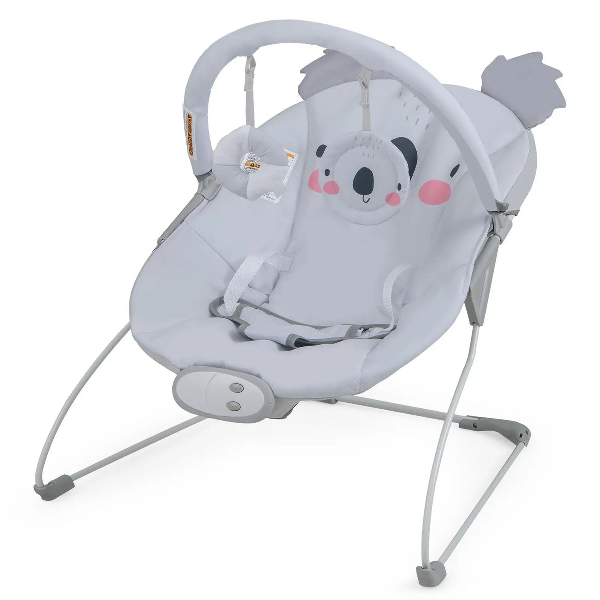 Portable Baby Bouncer Infant Rocker Seat with Detachable Toy Bar-Gray by DirectDeals
