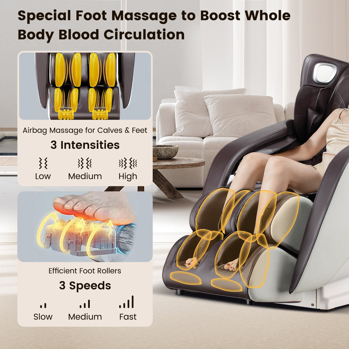 Provox 27-Comfort Full Body Massage Chair with SL Track Airbags Heating, photo 6 of 26