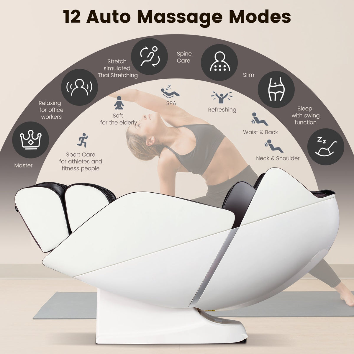 Provox 27-Comfort Full Body Massage Chair with SL Track Airbags Heating, photo 8 of 26