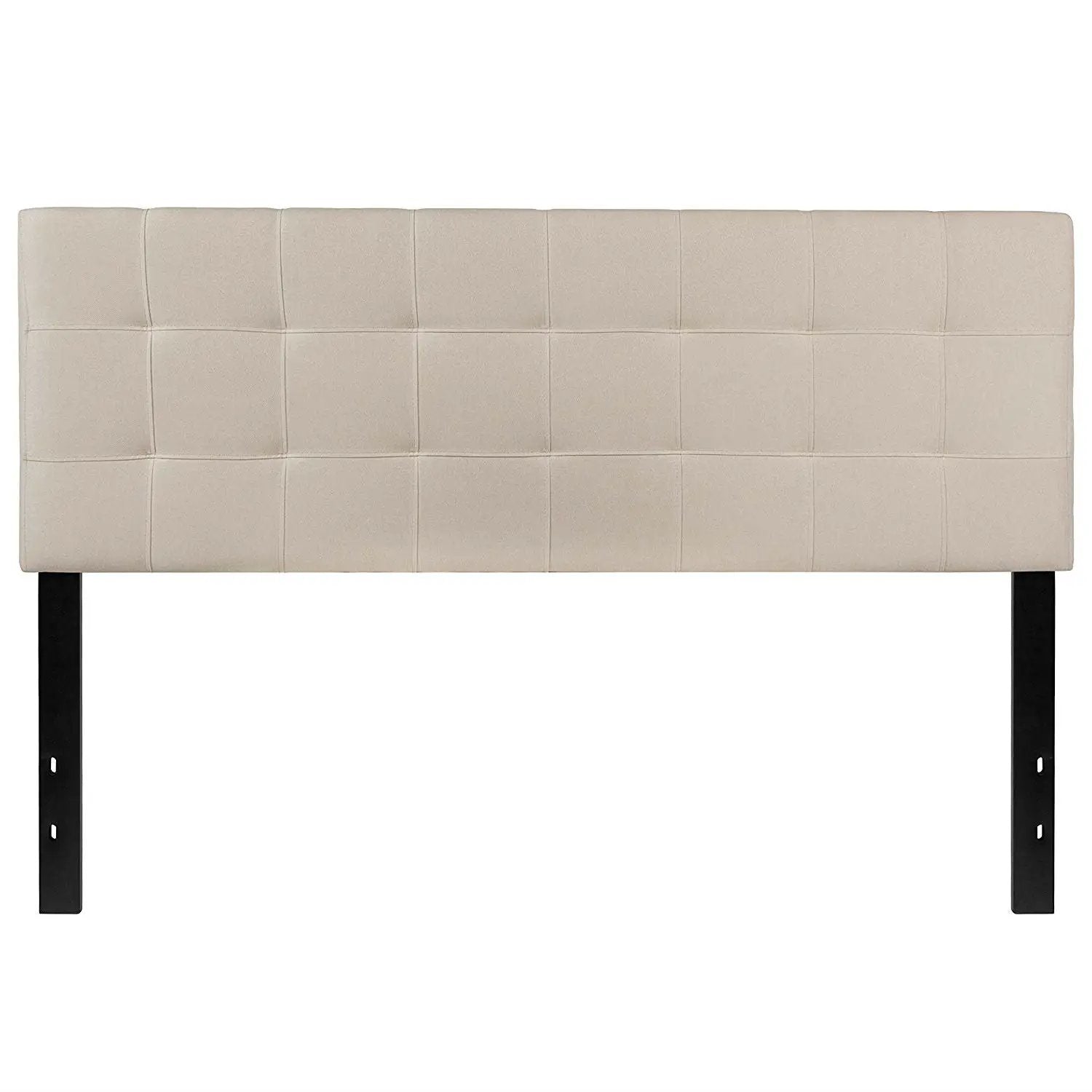 Queen size Beige Taupe Fabric Upholstered Panel Headboard by HomePacific