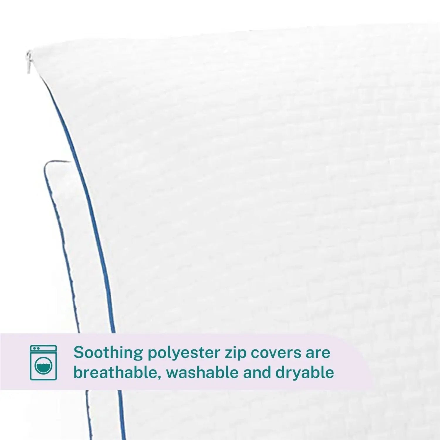 Set of 2 Queen size Memory Foam Pillow with Removable Machine Washable Cover by HomePacific