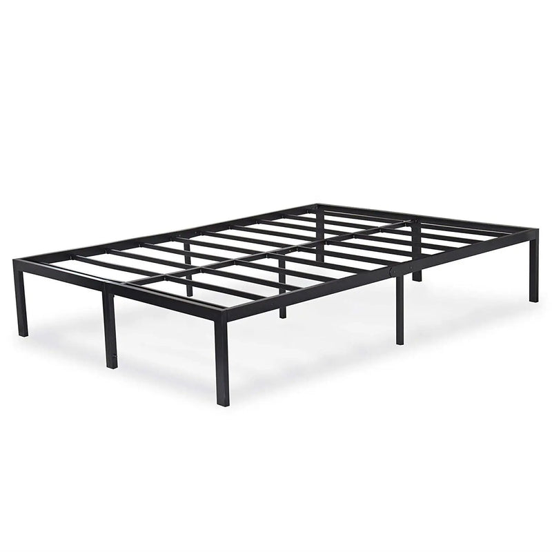 Queen size Modern Heavy Duty Black Metal Platform Bed Frame by HomePacific