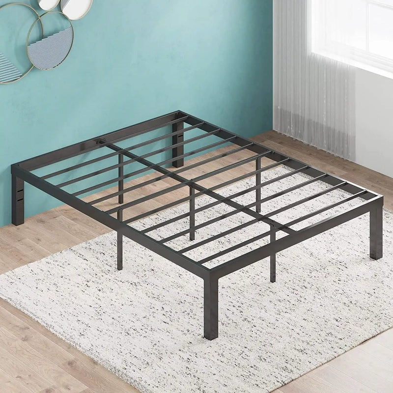 Queen size Modern 16-inch Heavy Steel Metal Platform Bed Frame by HomePacific