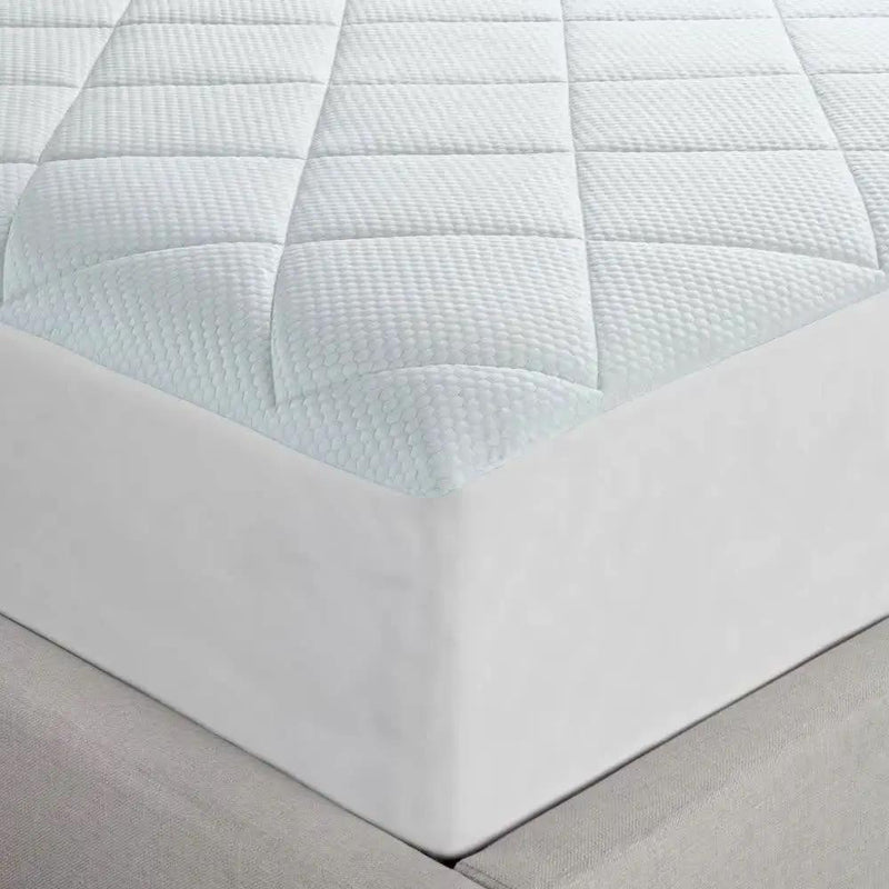 Queen size Washable Quilted Mattress Pad with Elastic Fitted Skirt by HomePacific