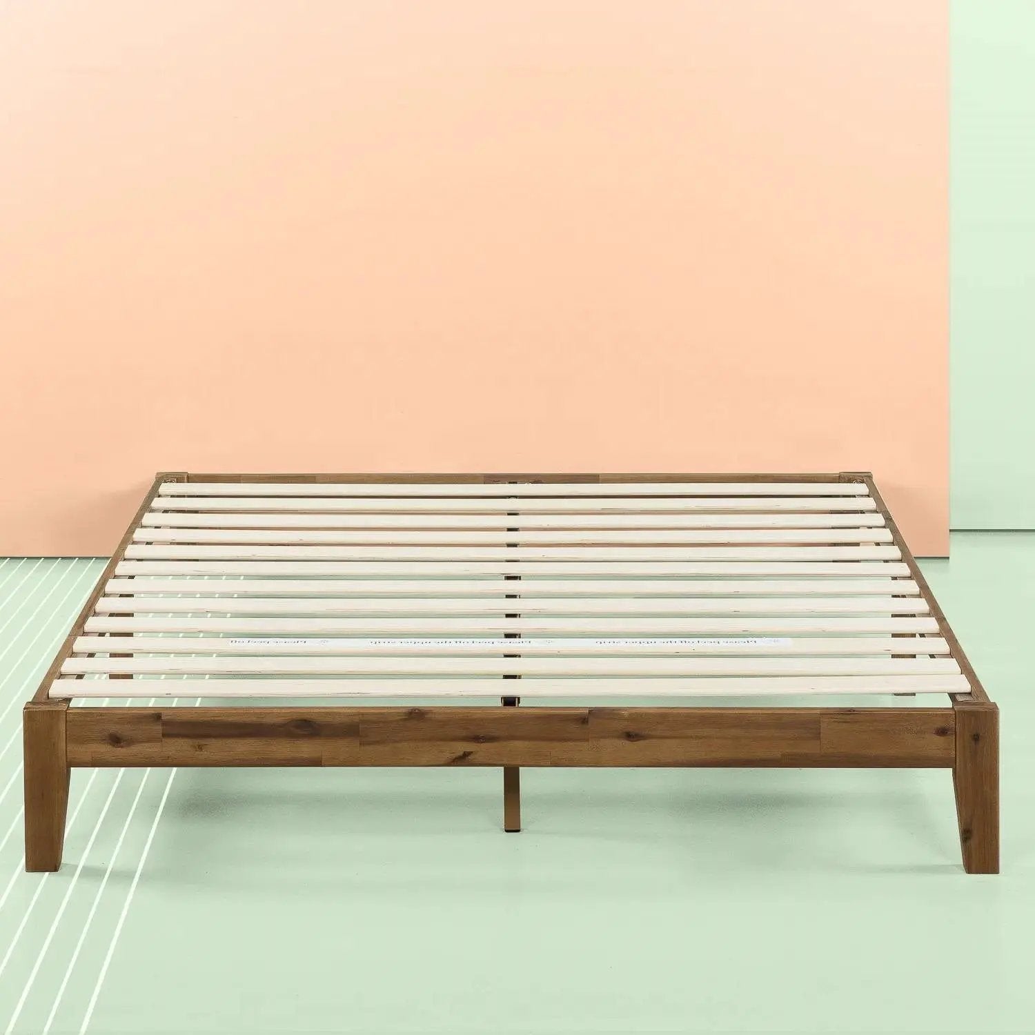 Queen Simple Modern Solid Wood Platform Bed Frame - 700 lb. Weight Capacity by HomePacific