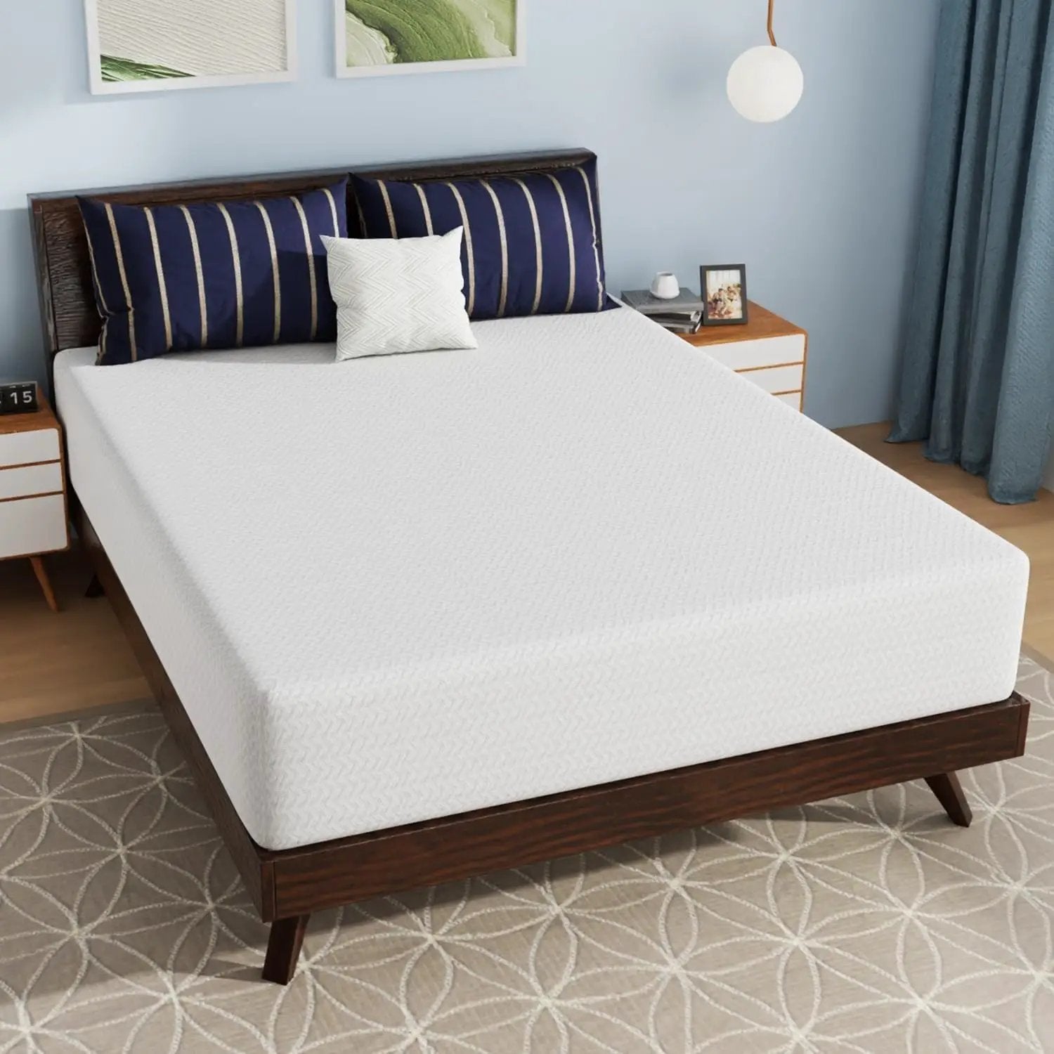 Queen size 12-inch Charcoal Infused Memory Foam Mattress with Removable Cover by HomePacific