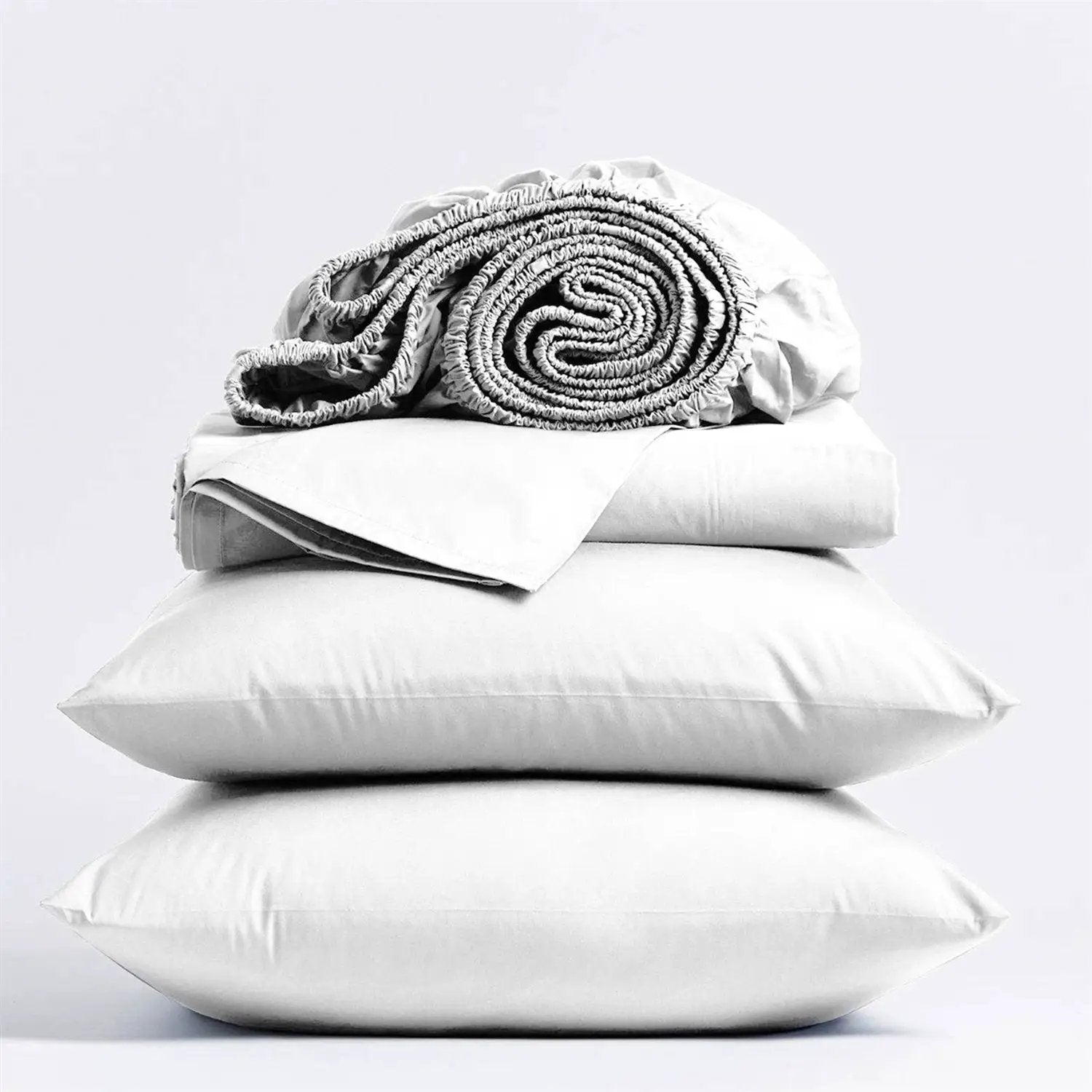 Queen size White 100-Percent Certified Organic Cotton Sheet Set by HomePacific