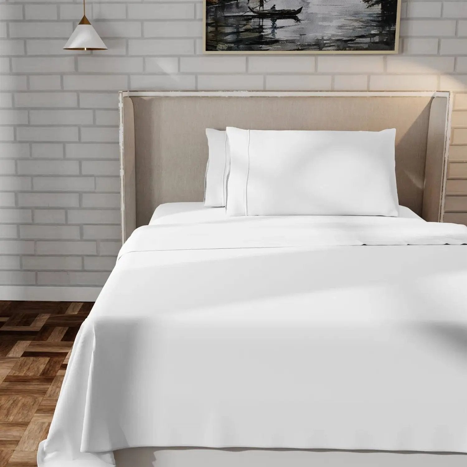 Queen size White 100-Percent Certified Organic Cotton Sheet Set by HomePacific