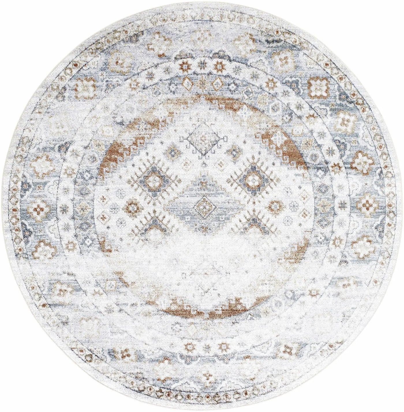 Agaton Blue & Brown Washable Area Rug by Boutique Rugs