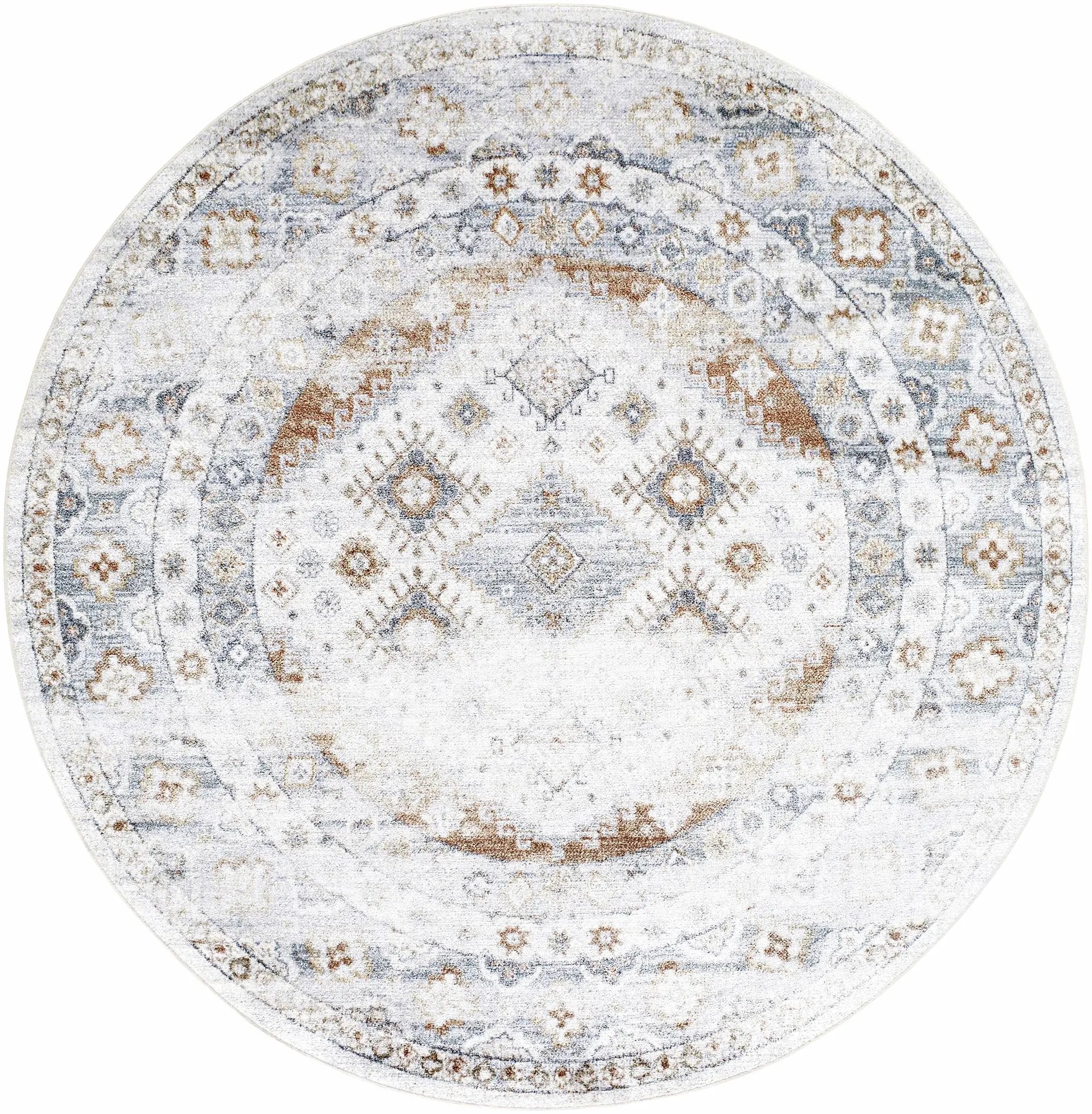 Agaton Blue & Brown Washable Area Rug by Boutique Rugs