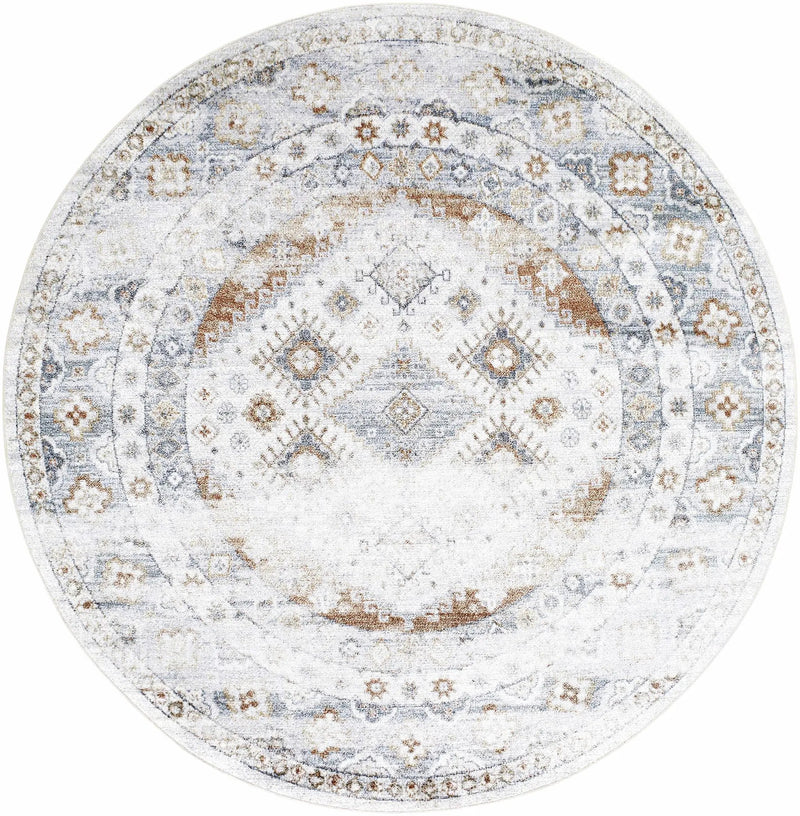 Agaton Blue & Brown Washable Area Rug by Boutique Rugs