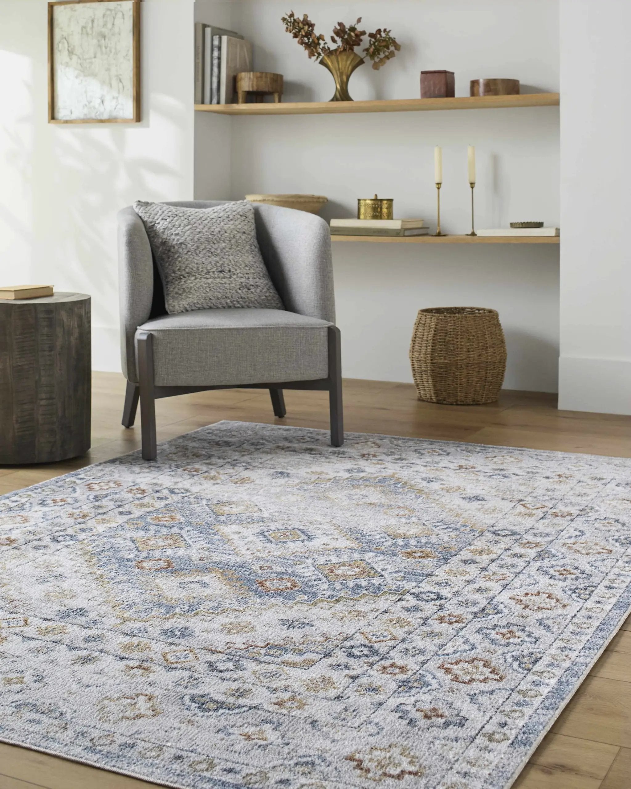 Agaton Blue Washable Area Rug by Boutique Rugs