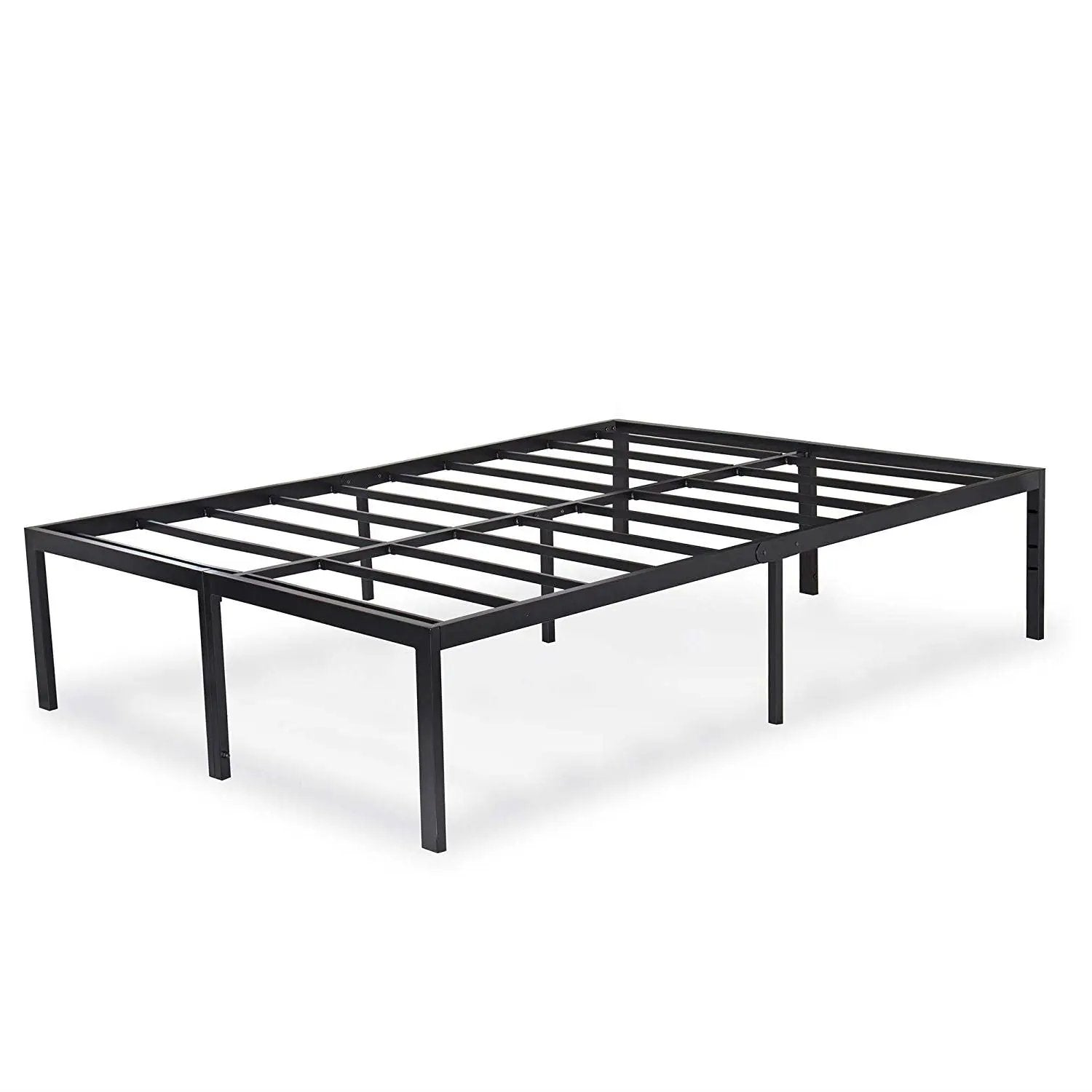 Queen 18-inch High Rise Heavy Duty Black Metal Platform Bed Frame by HomePacific