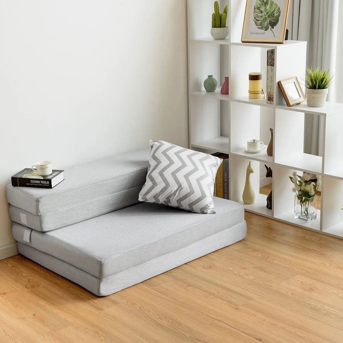 Queen size 4-inch Thick Folding Guest Bed Mattress by HomePacific