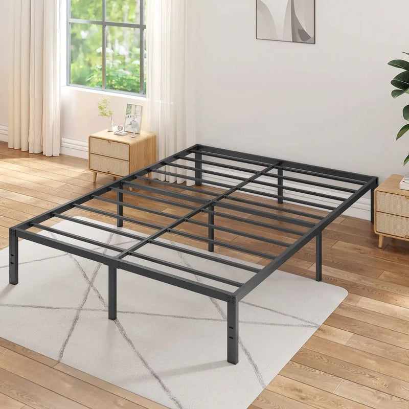 Queen 16-inch Heavy Duty Metal Bed Frame with 3,500 lbs Weight Capacity by HomePacific