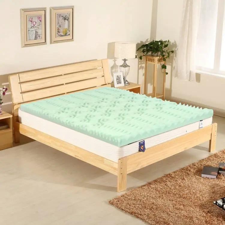 Queen size 3-inch Thick Green Ergonomic Breathable Air Foam Mattress Topper by HomePacific