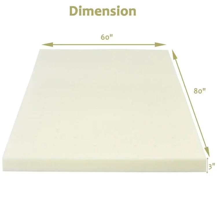 Queen size 3-inch Thick Soft Comfort Foam Mattress Topper by HomePacific
