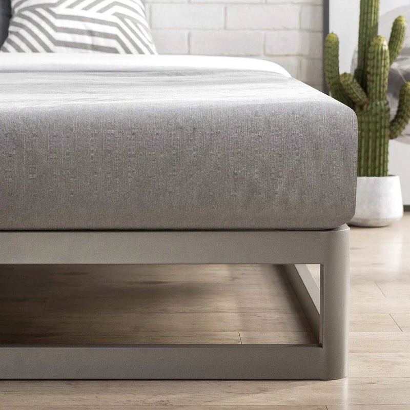 Queen size Modern Heavy Duty Low Profile Metal Platform Bed Frame by HomePacific