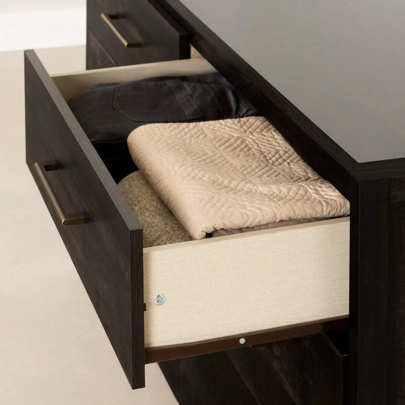 Modern Java 6 Drawer Double Dresser by HomePacific