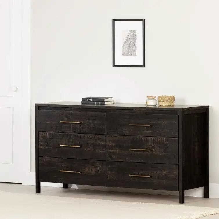 Modern Java 6 Drawer Double Dresser by HomePacific