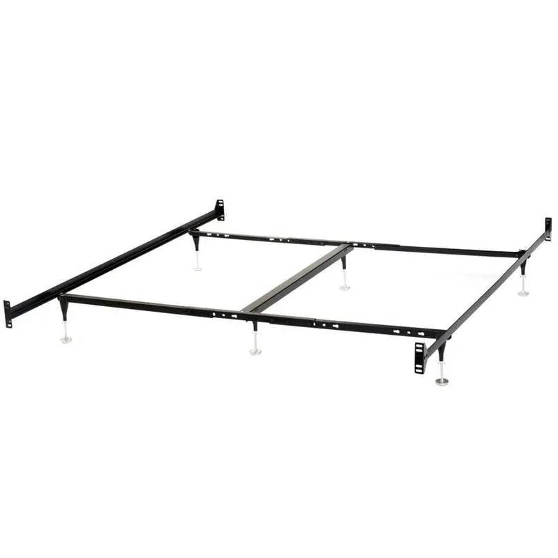 Queen Metal Bed Frame with Bolt-on Headboard Footboard Brackets by HomePacific