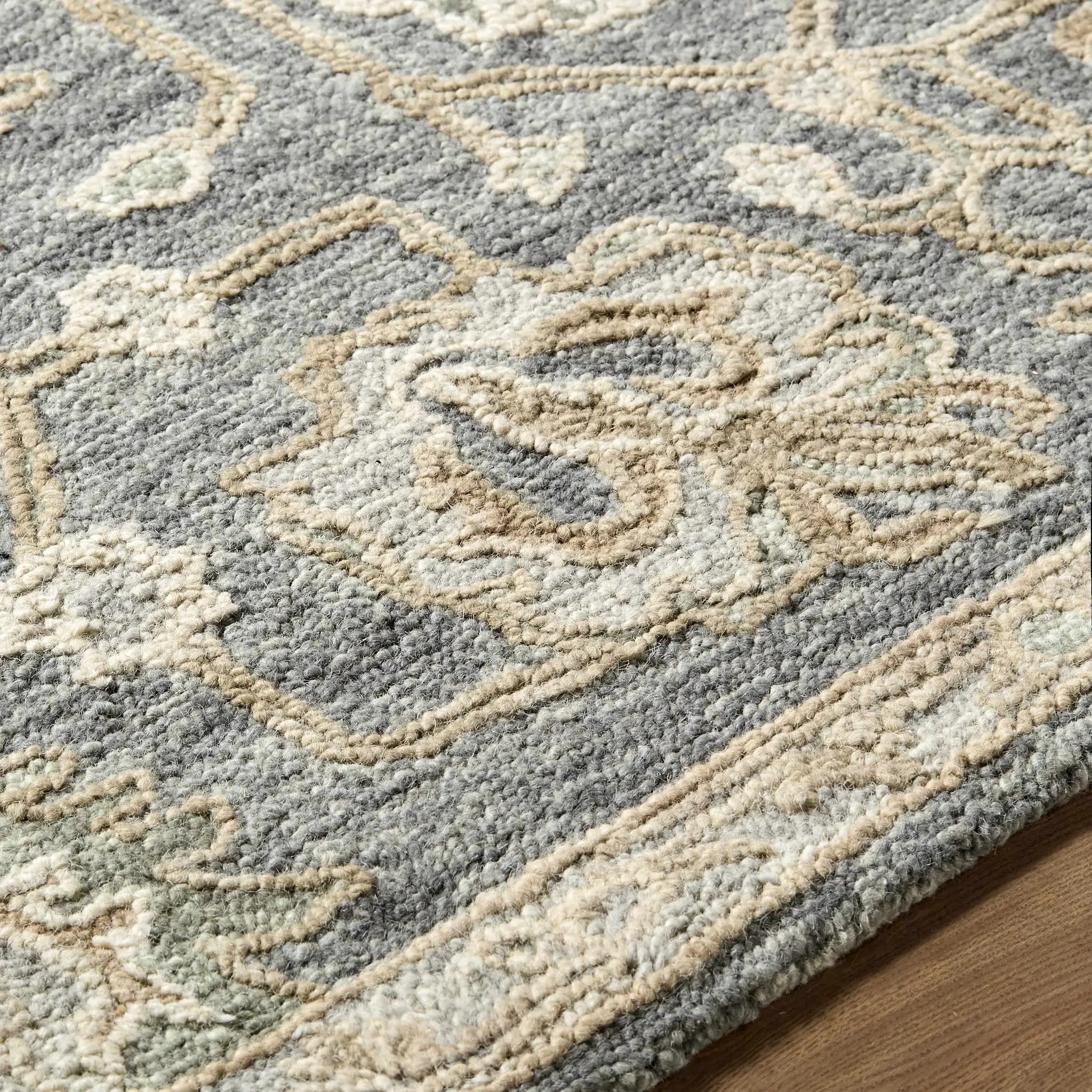 Auryon Hand Tufted Oushak Wool Area Rug by Boutique Rugs