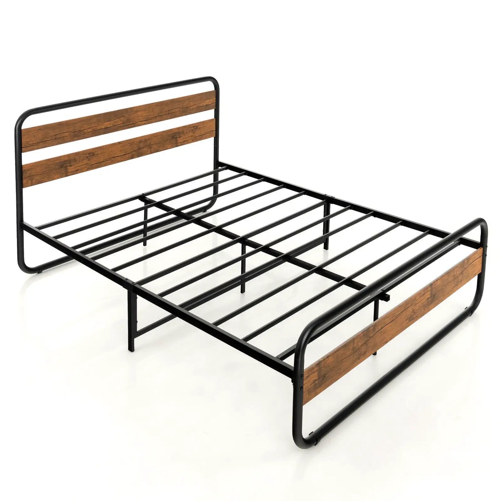 Arc Platform Bed with Headboard and Footboard-Full Size by DirectDeals