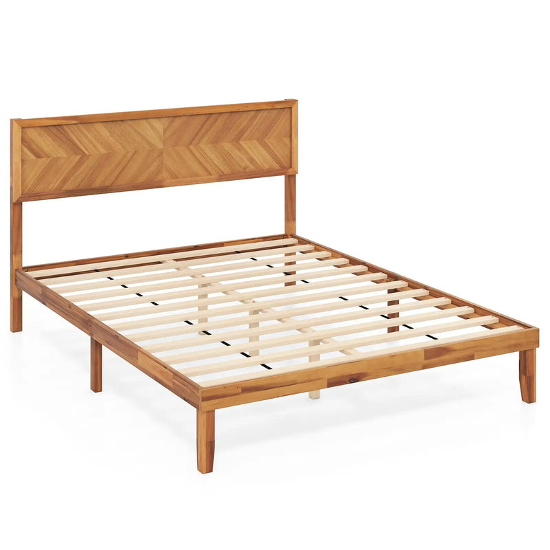 Twin/Full/Queen Size Bed Frame with Headboard and Storage Space by DirectDeals
