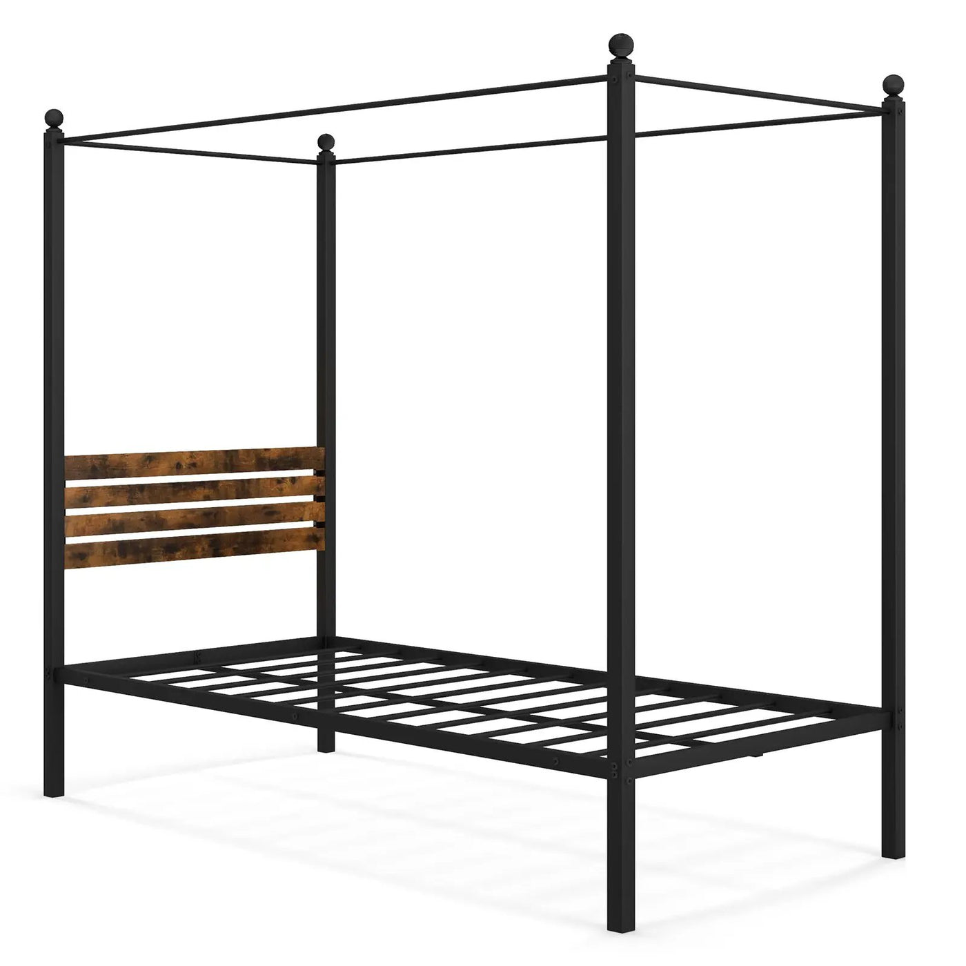 Queen Size Canopy Bed Frame with Under Bed Storage by DirectDeals