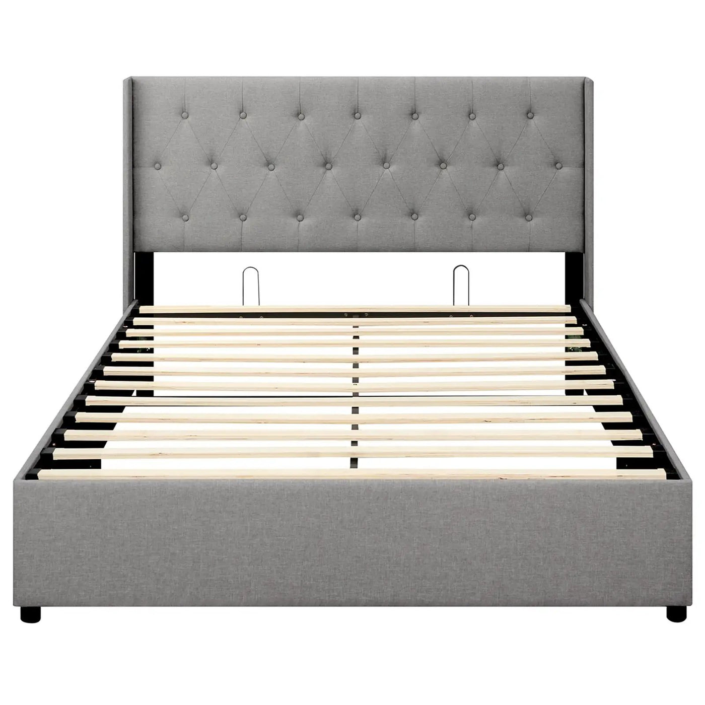 Queen Size Lift-up Storage Bed Modern Linen Upholstered Platform Bed by DirectDeals