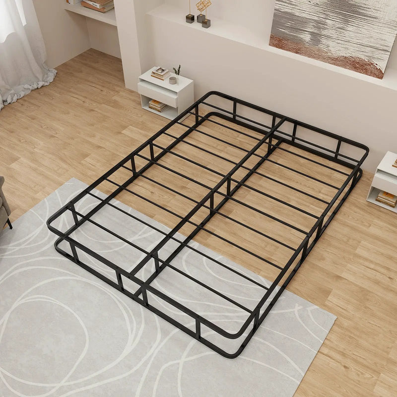 Queen Size Bed Frame with Metal Slat Support by DirectDeals