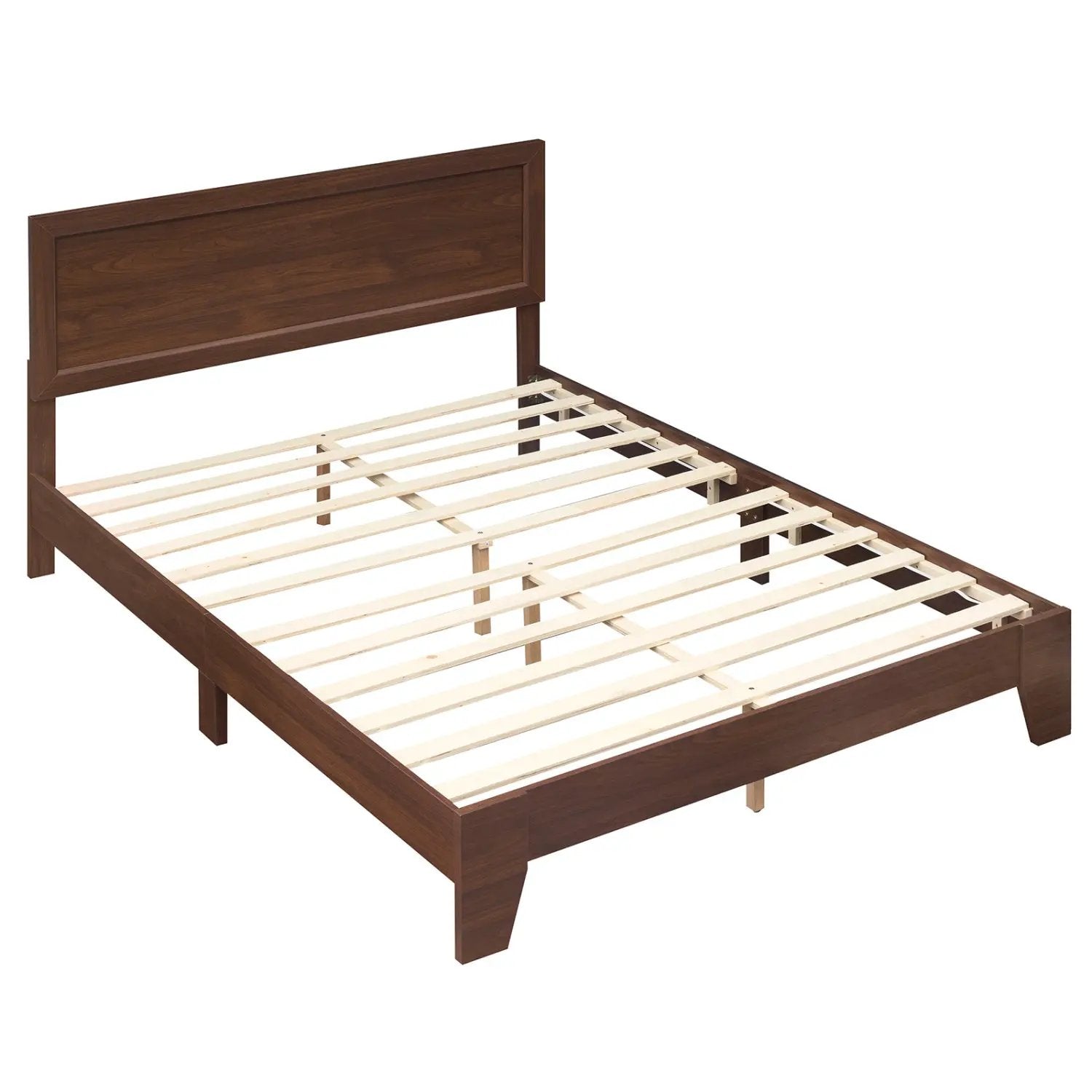 Queen Size Platform Bed Frame with Headboard - White by DirectDeals